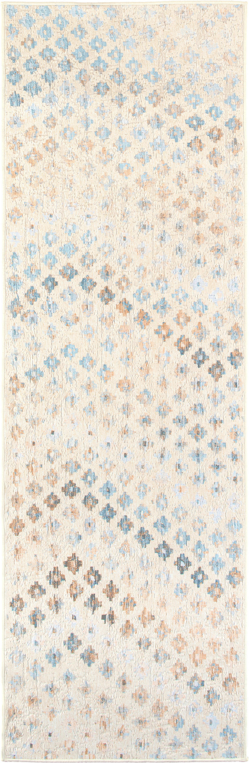 LÄUFER Ondea Zigira 80/250 cm  in Creme, Pastellblau, Cognac  - Pastellblau/Cognac, Trend, Kunststoff/Textil (80/250cm) - Lindorug