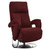 RELAXSESSEL in Leder Rot  - Chromfarben/Rot, Design, Leder/Metall (77/110/87cm) - Valdera