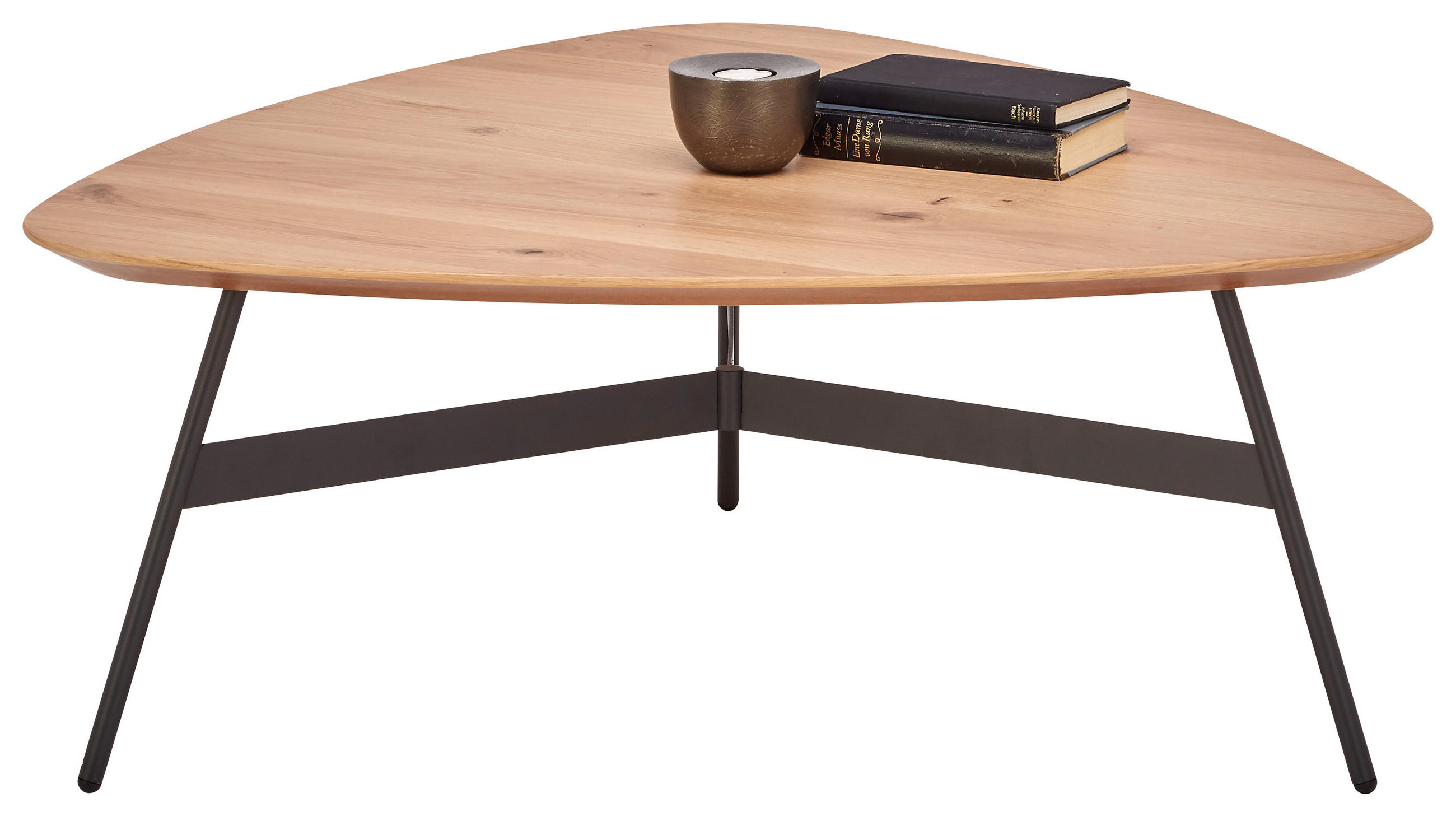 COUCHTISCH in Holz, Metall 87/90/35 cm  - Eichefarben/Anthrazit, Design, Holz/Metall (87/90/35cm) - Venjakob