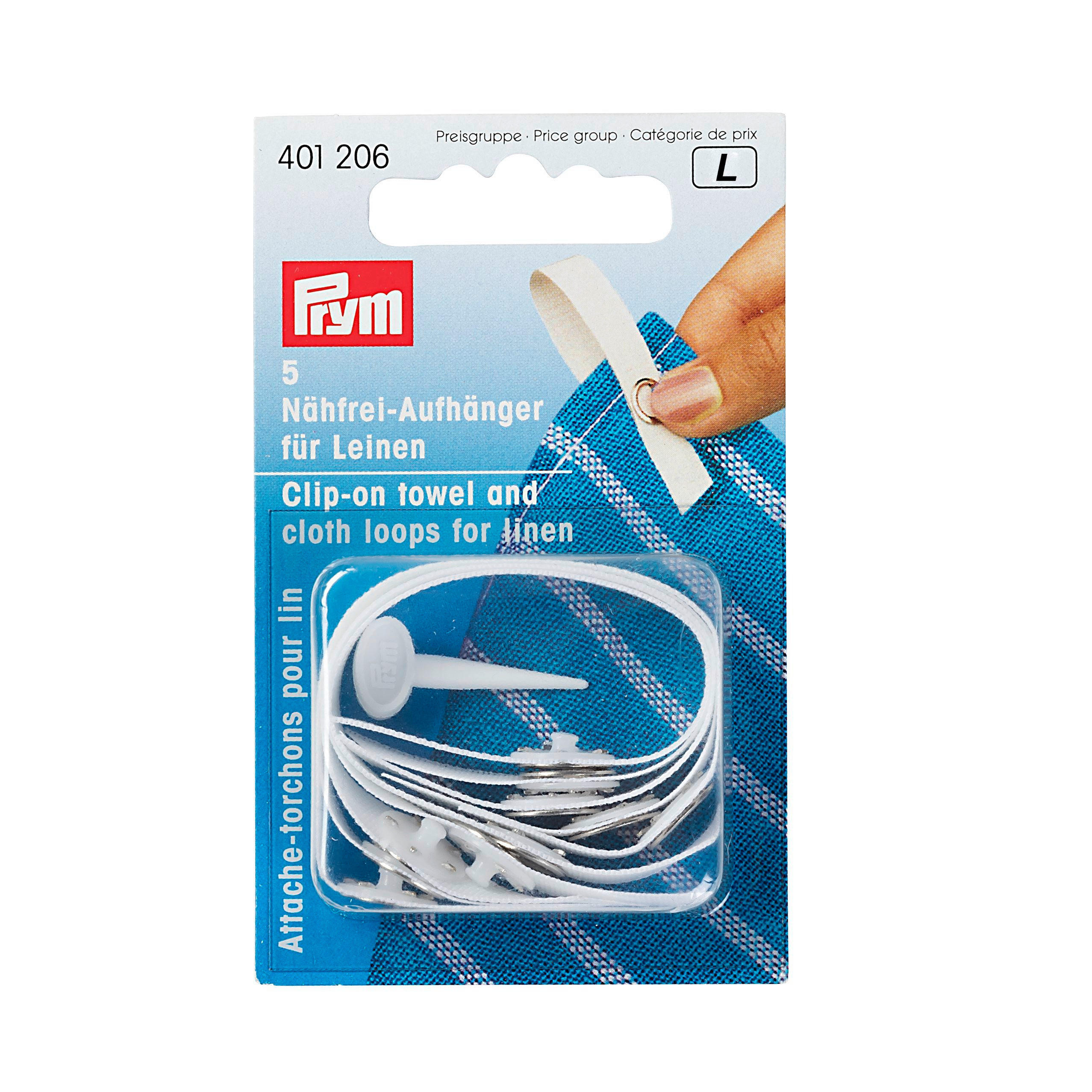NÄHFREIE AUFHÄNGER - Weiss, Basics, Textil (5.7/9.3/1.8cm)