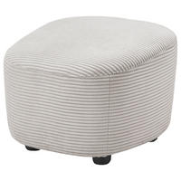 HOCKER Cord Hellgrau  - Hellgrau/Schwarz, Design, Kunststoff/Textil (54/41/57cm) - SetOne by Musterring