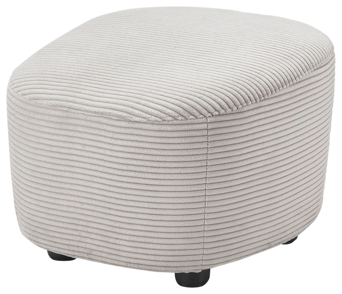 HOCKER Cord Hellgrau  - Hellgrau/Schwarz, Design, Kunststoff/Textil (54/41/57cm) - SetOne by Musterring