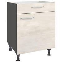 KOCHFELDUMBAUSCHRANK 60/87/56 cm   - Schieferfarben/Edelstahlfarben, Modern, Holzwerkstoff/Metall (60/87/56cm) - Nobilia