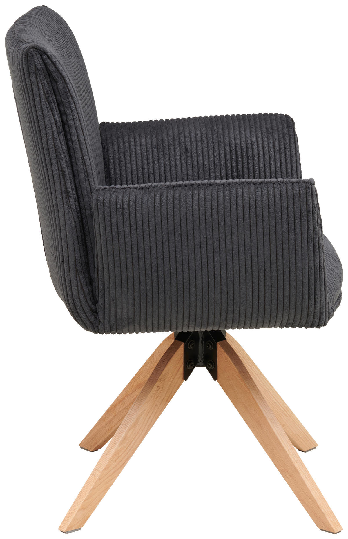 ARMLEHNSTUHL in Textil, Holz, Metall Grau  - Naturfarben/Grau, LIFESTYLE, Holz/Textil (65/90/62,5cm) - MID.YOU