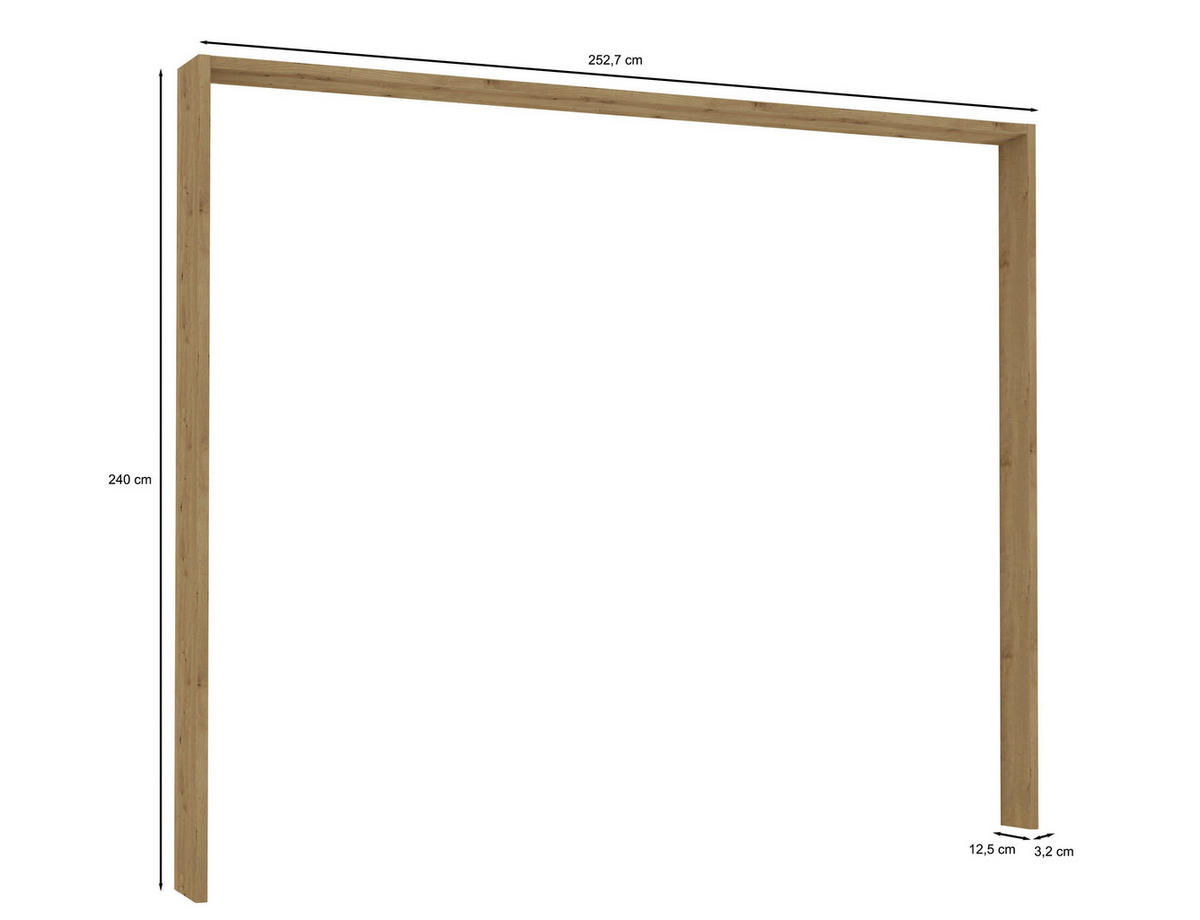 PASSEPARTOUTRAHMEN 256/240/12 cm   - Eiche Bianco, Konventionell, Holzwerkstoff (256/240/12cm) - Venda