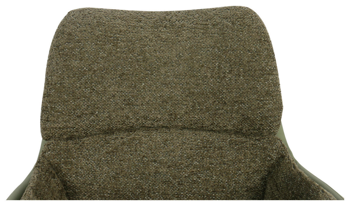 ARMLEHNSTUHL Eisen Webstoff  - Schwarz/Grün, Modern, Textil/Metall (61/91/65cm) - MID.YOU