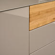 LOWBOARD Taupe, Eichefarben  207/69/42 cm  - Taupe/Eichefarben, Design, Glas/Holz (207/69/42cm) - Novel