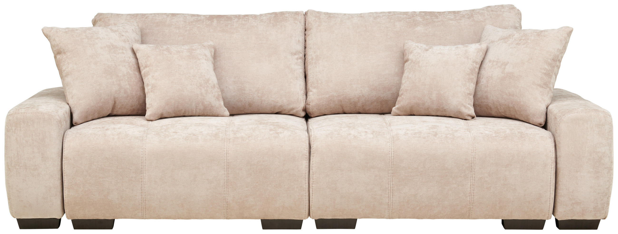 BIGSOFA Chenille Beige  - Dunkelbraun/Beige, KONVENTIONELL, Kunststoff/Textil (250/100/90cm) - Carryhome