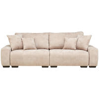 BIGSOFA Chenille Beige  - Dunkelbraun/Beige, KONVENTIONELL, Kunststoff/Textil (250/100/90cm) - Carryhome