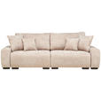 BIGSOFA Chenille Beige  - Dunkelbraun/Beige, KONVENTIONELL, Kunststoff/Textil (250/100/90cm) - Carryhome