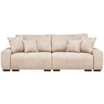 BIGSOFA Chenille Beige  - Dunkelbraun/Beige, KONVENTIONELL, Kunststoff/Textil (250/100/90cm) - Carryhome