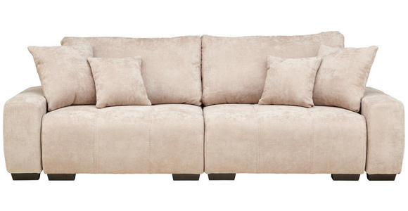 BIGSOFA Chenille Beige  - Dunkelbraun/Beige, KONVENTIONELL, Kunststoff/Textil (250/100/90cm) - Carryhome