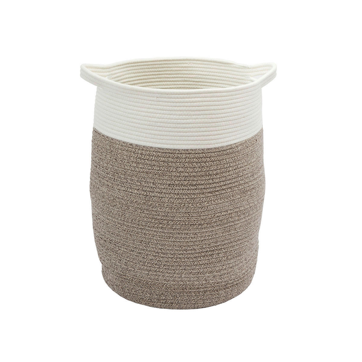 WÄSCHEKORB - Hellbraun/Weiß, Basics, Textil (36/49cm) - Aquanova