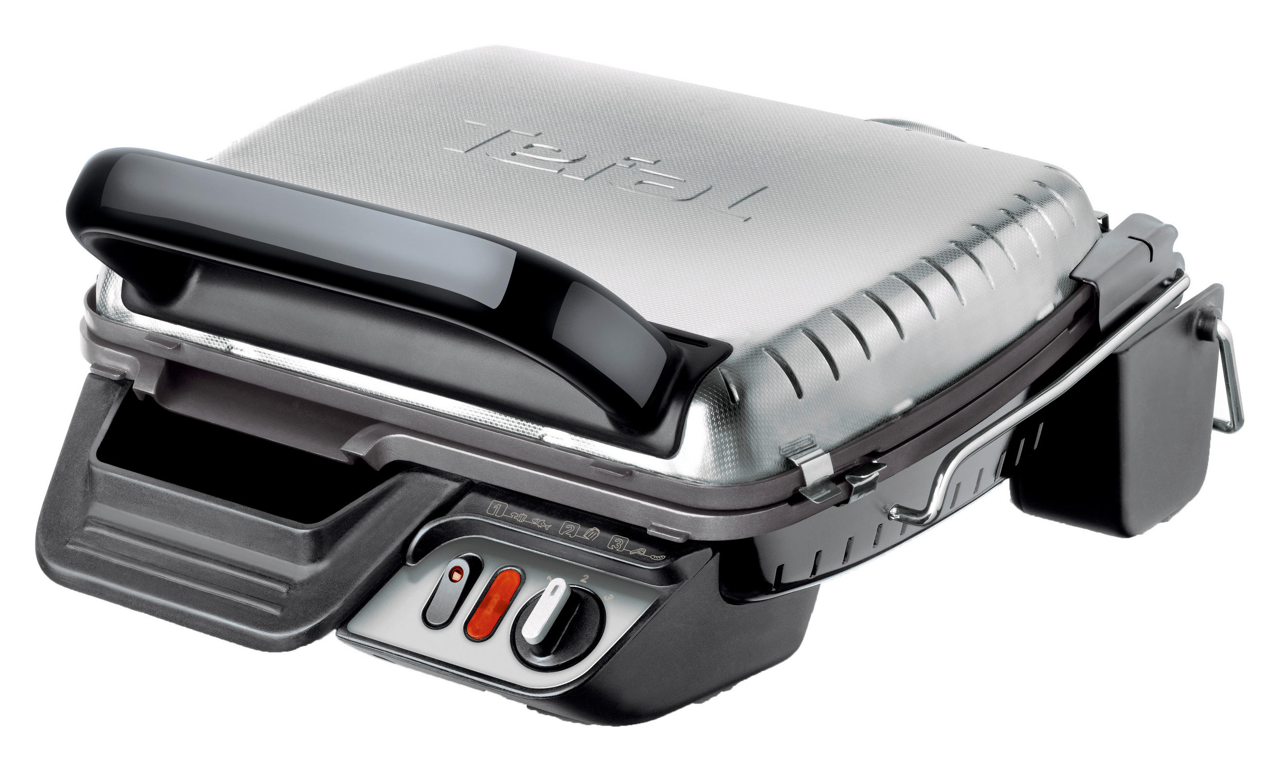 KONTAKTGRILL  - Chromfarben/Schwarz, Basics, Kunststoff/Metall (38,3/21/38,8cm) - Tefal