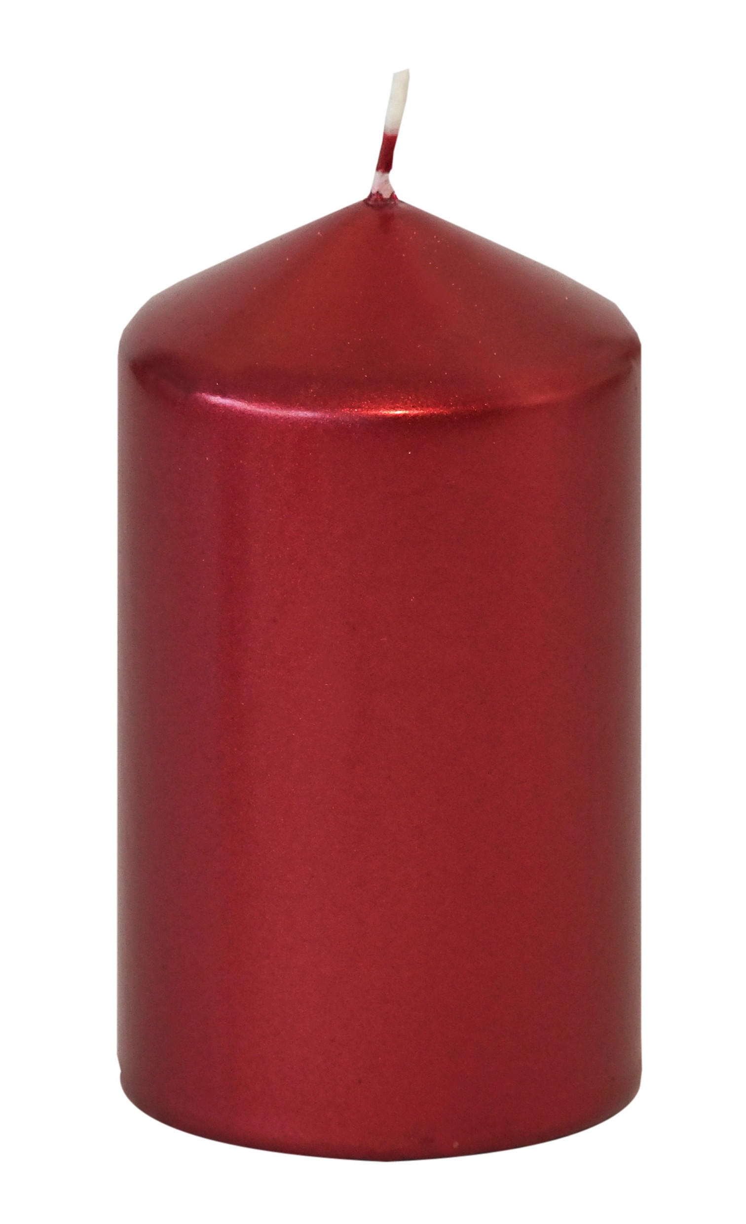 STUMPENKERZE 5,7/10 cm  - Rot, KONVENTIONELL (5,7/10cm) - Steinhart