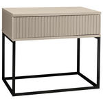 NACHTKÄSTCHEN 60/51,7/38,5 cm  in Kaschmir, Schwarz  - Kaschmir/Schwarz, MODERN, Holzwerkstoff/Metall (60/51,7/38,5cm) - Carryhome