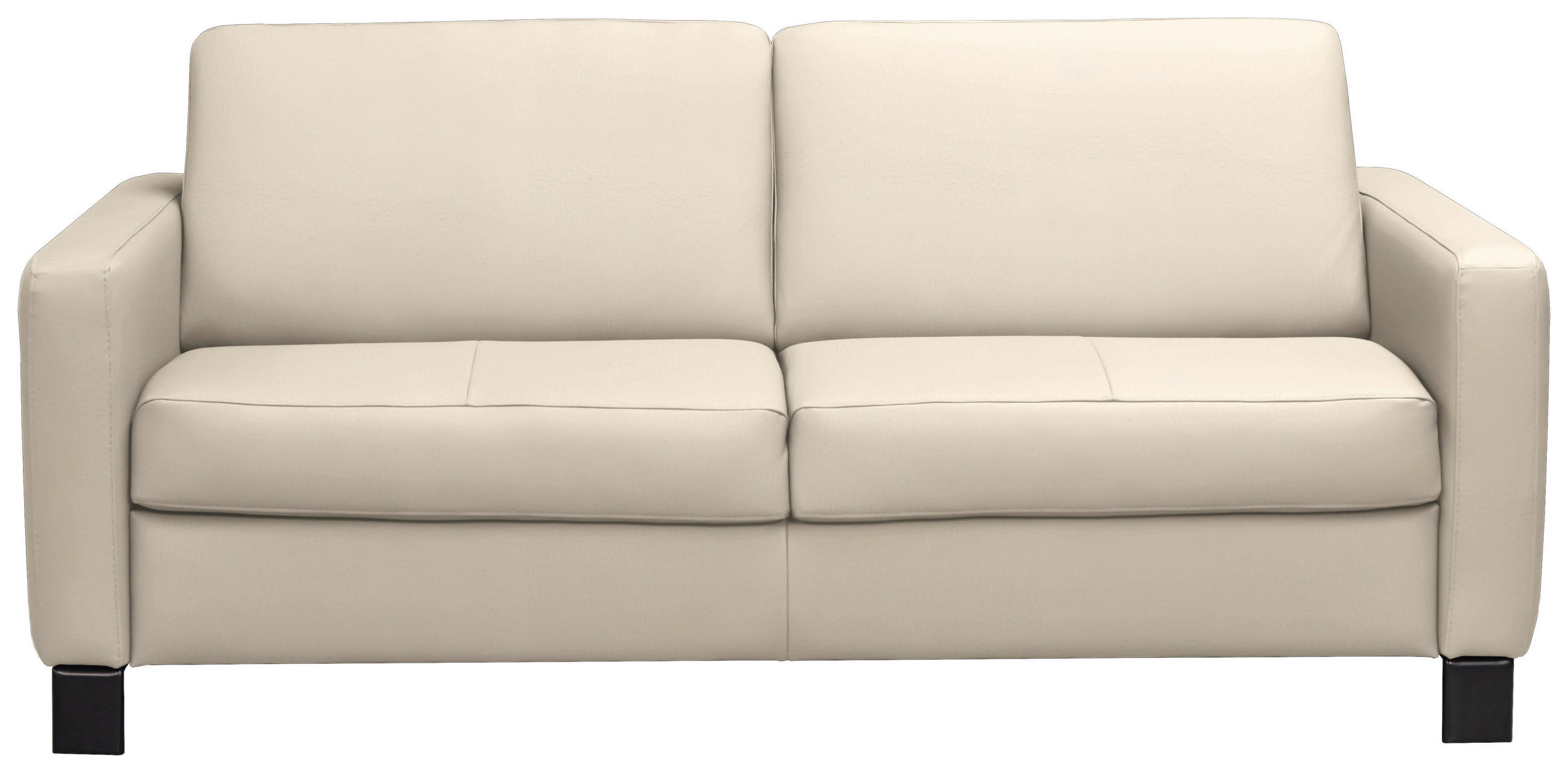 SCHLAFSOFA Kombination Echtleder/Lederlook Lederlook Beige  - Beige/Schwarz, KONVENTIONELL, Leder/Textil (190/87/100cm) - Celina Home