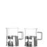 TEEGLAS 2-teilig - Klar/Silberfarben, Basics, Glas/Metall (15,50/10,50/8,00cm) - Leonardo