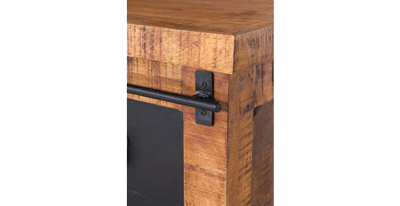 LOWBOARD  in 160/50/45 cm  - Schwarz/Naturfarben, KONVENTIONELL, Holz/Holzwerkstoff (160/50/45cm) - Landscape