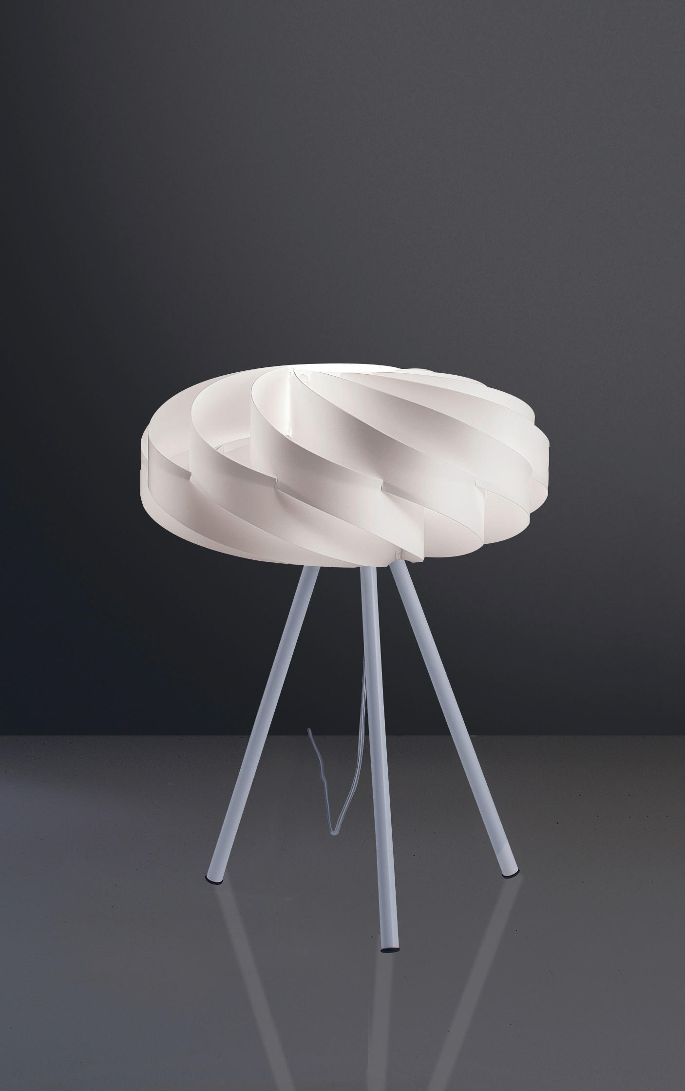 TISCHLEUCHTE 40/53 cm   - Weiß, KONVENTIONELL, Kunststoff/Metall (40/53cm)