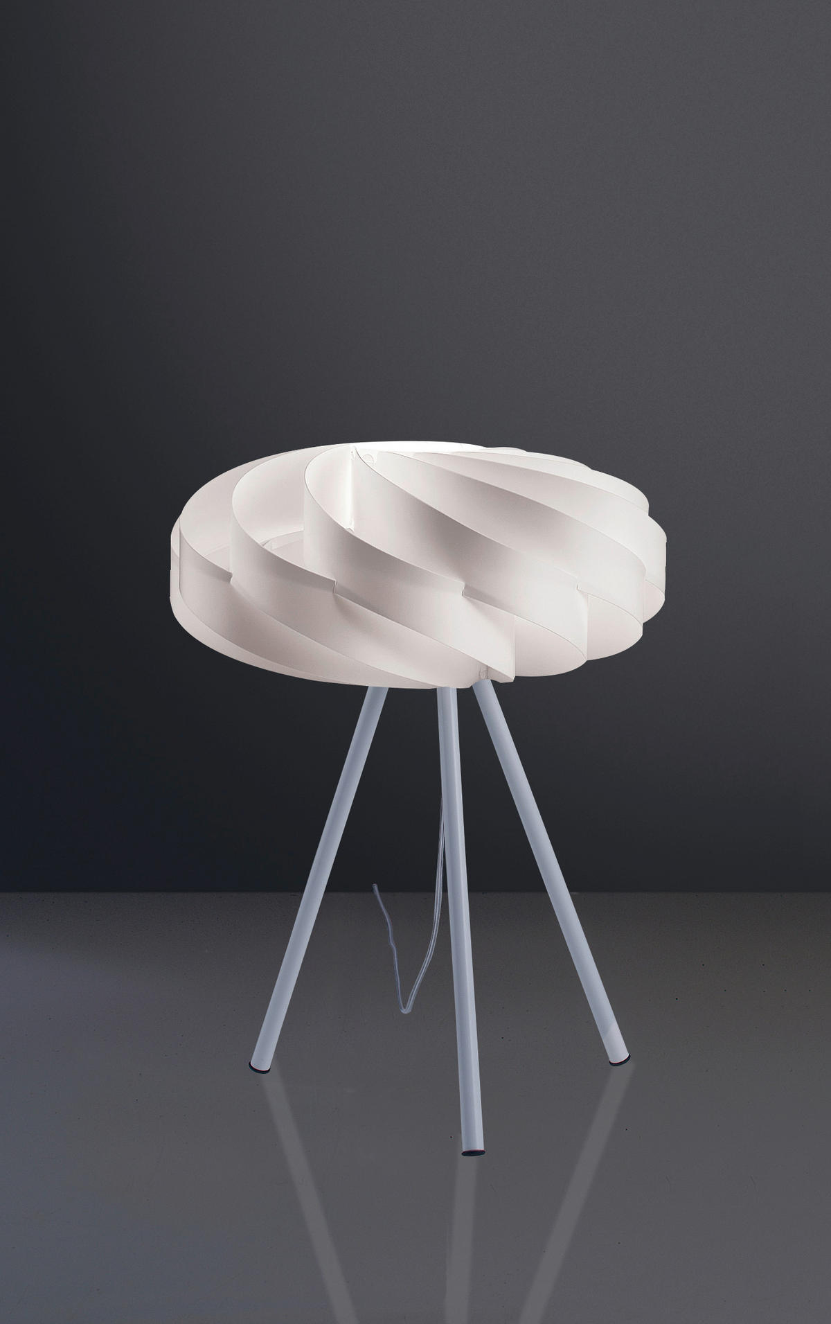 TISCHLEUCHTE 40/53 cm   - Weiß, KONVENTIONELL, Kunststoff/Metall (40/53cm)