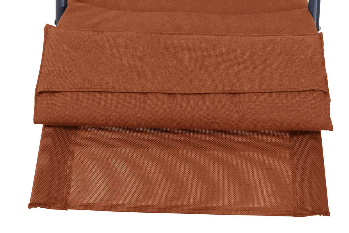 GARTEN-RELAXLIEGE 57/81/143 cm  - Orange, KONVENTIONELL, Textil/Metall (57/81/143cm) - Siena Garden
