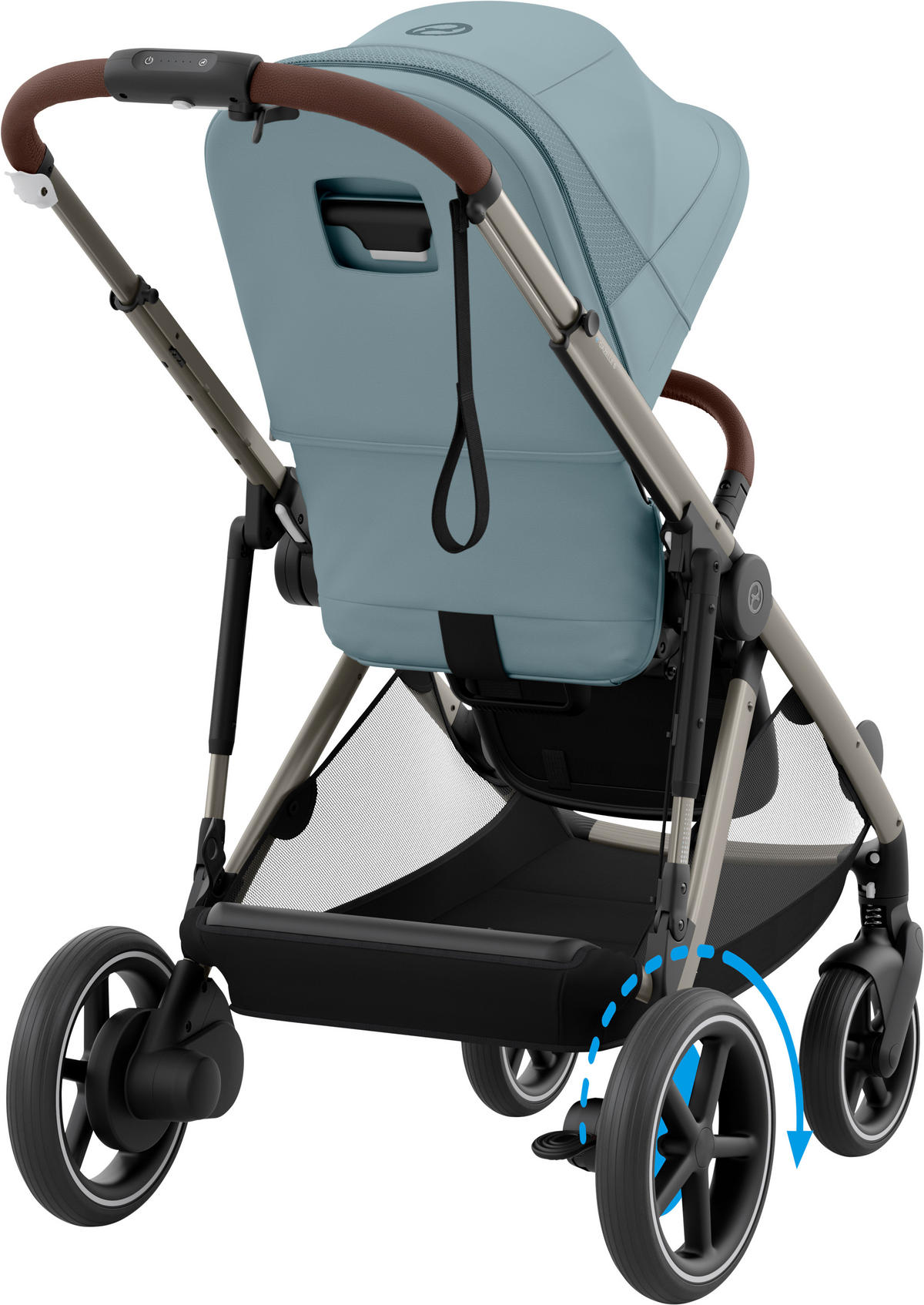 KINDERWAGEN E-GAZELLE S  - Taupe/Hellblau, Basics, Kunststoff/Metall (94.5/66/100cm) - Cybex