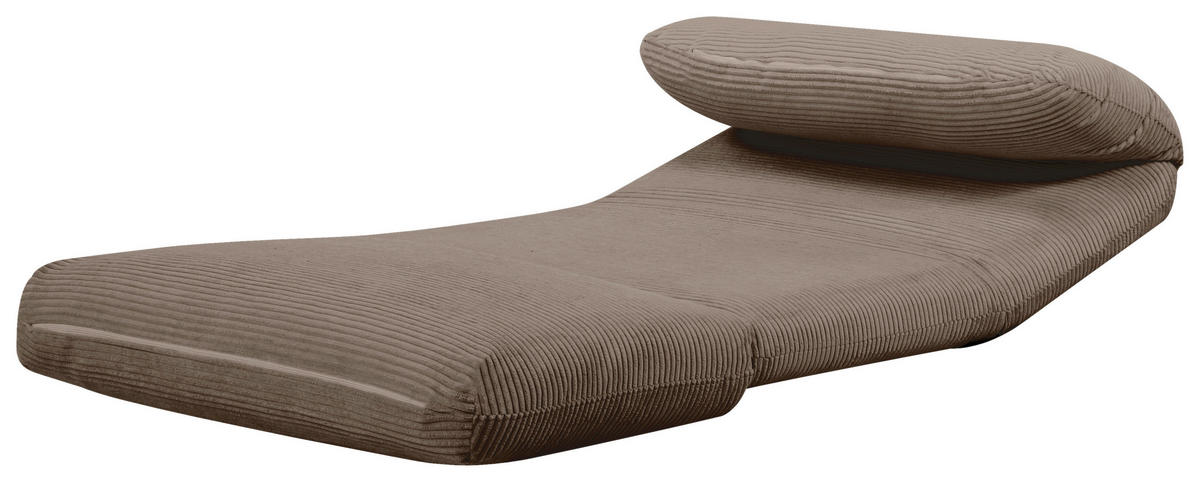 SCHLAFSESSEL Cord Braun    - Braun, Design, Textil/Metall (78/58/82cm) - Livetastic