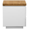 NACHTSCHRANK 50/47/41,5 cm Eiche massiv  - Eichefarben/Weiß, KONVENTIONELL, Holz/Holzwerkstoff (50/47/41,5cm) - Novel