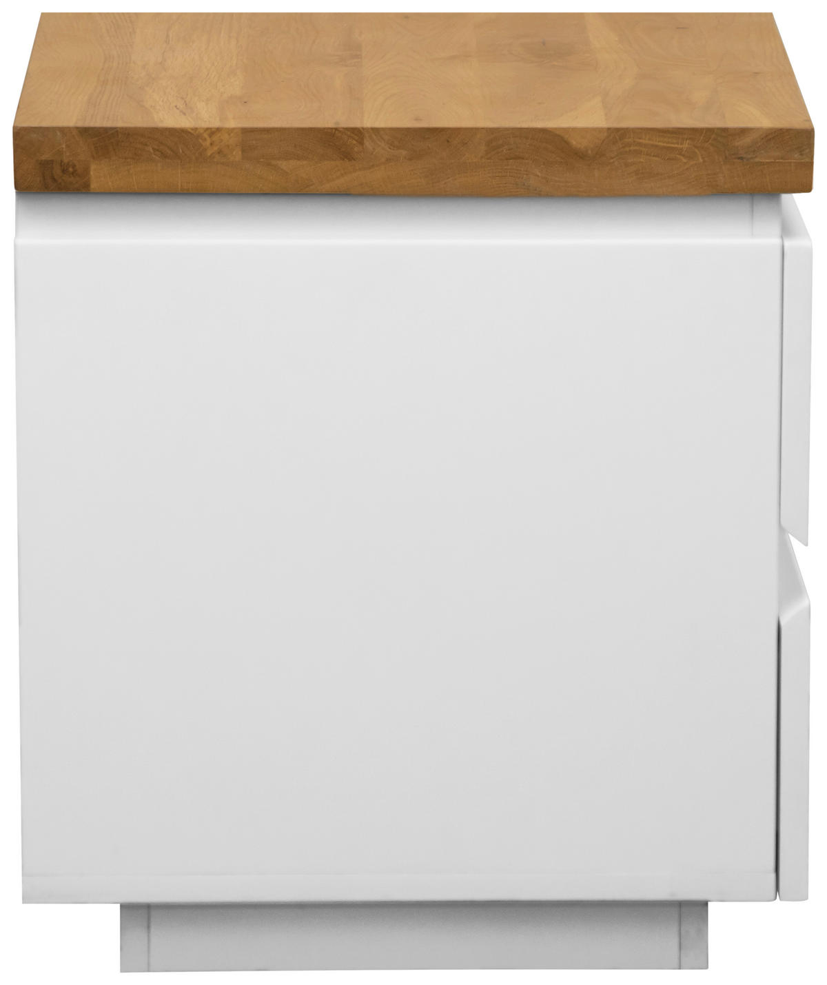 NACHTSCHRANK 50/47/41,5 cm Eiche massiv  - Eichefarben/Weiß, KONVENTIONELL, Holz/Holzwerkstoff (50/47/41,5cm) - Novel