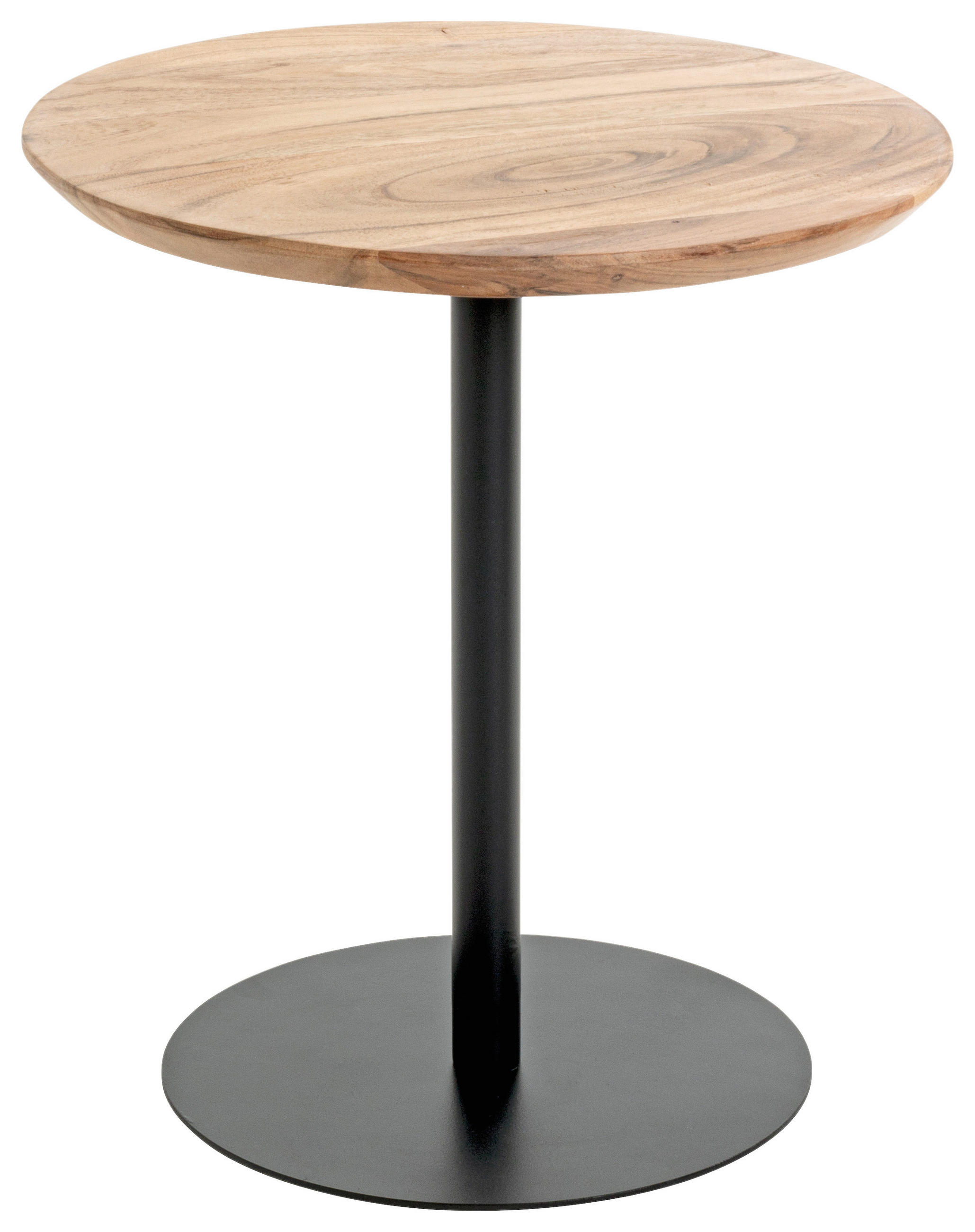 BEISTELLTISCH in Holz, Metall 40/40/45 cm  - Schwarz/Akaziefarben, KONVENTIONELL, Holz/Metall (40/40/45cm)