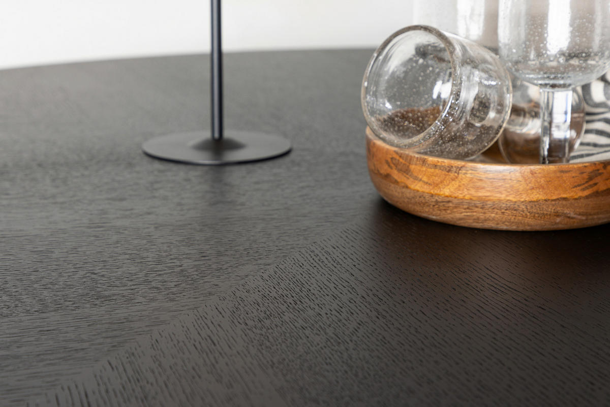 MATBORD i metall, trämaterial 140/140/74 cm   - svart, Design, metall/trämaterial (140/140/74cm) - Livetastic