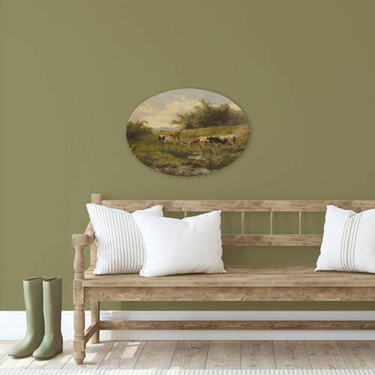 KEILRAHMENBILD Wasser, Tiere, Landschaft & Natur  - Multicolor, Basics, Wellpappe/Textil (50/70cm)
