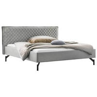 POLSTERBETT 140/200 cm  in Grau  - Anthrazit/Grau, Design, Textil/Metall (140/200cm) - Hasena