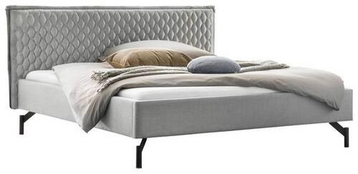 POLSTERBETT 140/200 cm  in Grau  - Anthrazit/Grau, Design, Textil/Metall (140/200cm) - Hasena