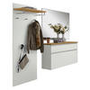 GARDEROBE 3-teilig  in 210/190/31 cm  - Eichefarben/Silberfarben, Design, Holz/Holzwerkstoff (210/190/31cm)