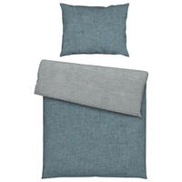 OBOJESTRANSKA POSTELJNINA EKLUTNA 140/200 cm bombažni flanel siva  - siva, tekstil (140/200cm) - Novel