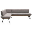 ECKBANK 163/223 cm  in Schwarz, Eichefarben, Hellbraun  - Hellbraun/Eichefarben, Design, Holz/Textil (163/223cm) - Voleo