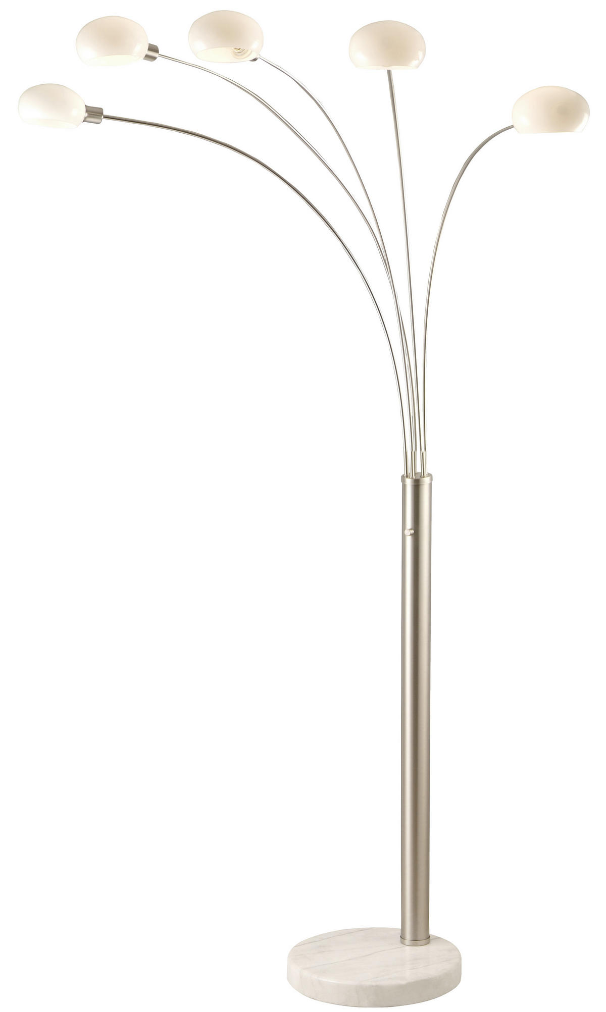 BOGENLEUCHTE Modern 140/110/210 cm  - Opal, Design, Glas/Stein (140/110/210cm) - Globo