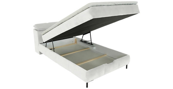 BOXBETT 120/200 cm  in Creme  - Creme/Schwarz, KONVENTIONELL, Holz/Holzwerkstoff (120/200cm) - Xora