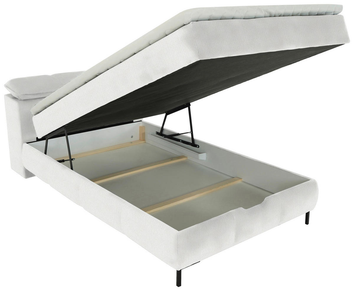 BOXBETT 120/200 cm  in Creme  - Creme/Schwarz, Konventionell, Holz/Holzwerkstoff (120/200cm) - Xora