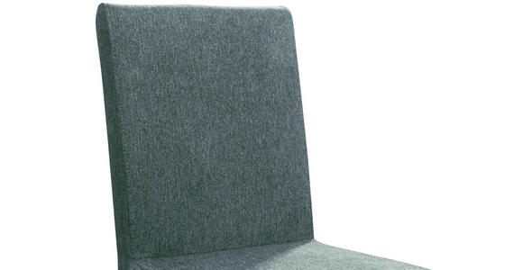 STUHL Webstoff Türkis, Eichefarben Eiche vollmassiv  - Türkis/Eichefarben, KONVENTIONELL, Holz/Textil (47/94/59cm) - Linea Natura