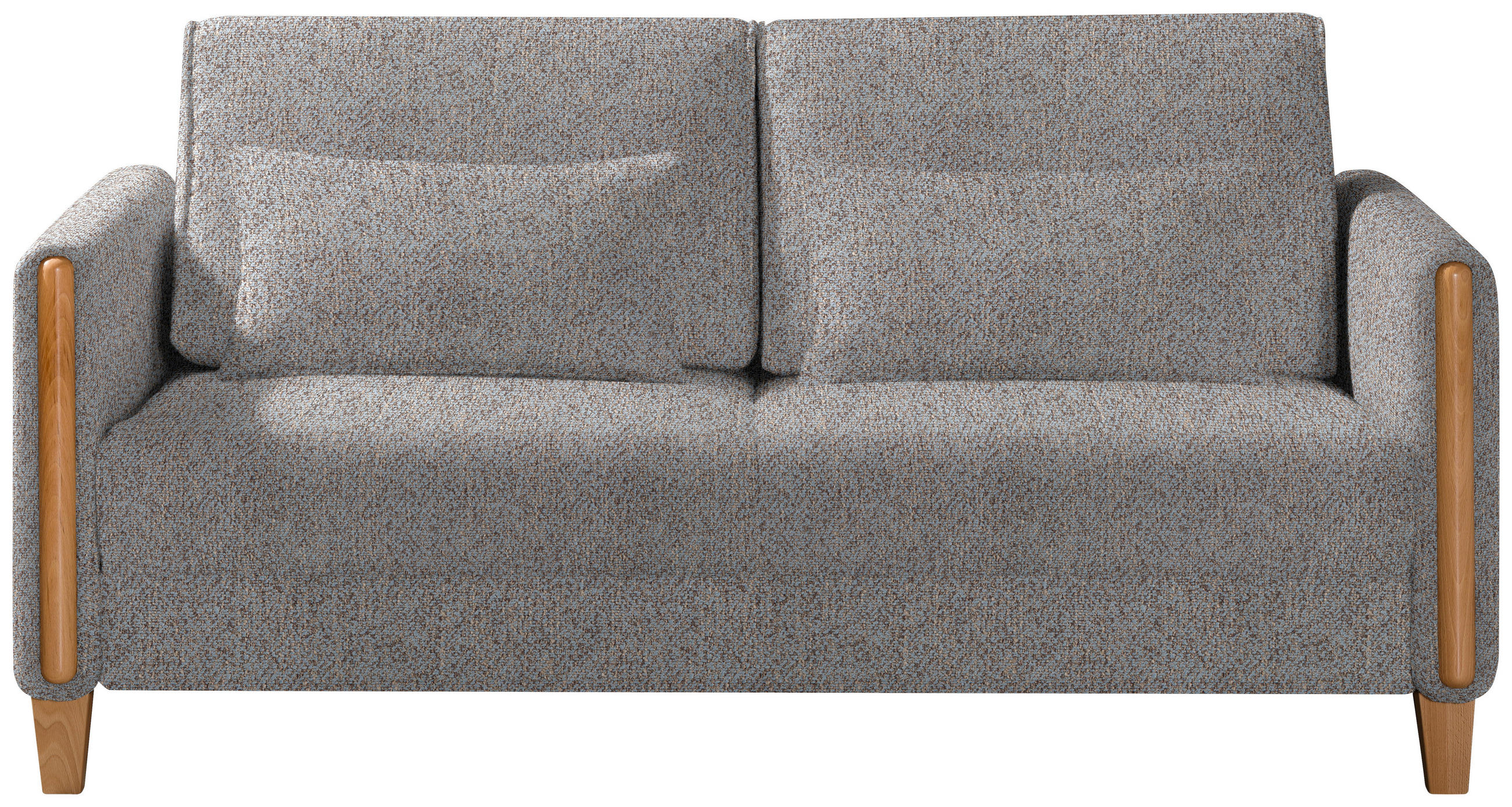 SCHLAFSOFA in Holz, Textil Blau, Buchefarben, Beige  - Blau/Beige, Design, Holz/Textil (174/88/104cm) - Niels Andersson