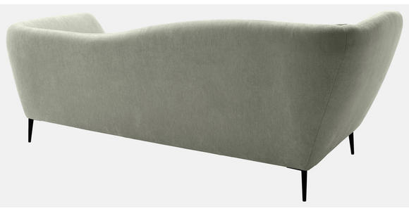 RÉCAMIERE Salbeigrün Chenille Zierkissen, Rücken echt  - Salbeigrün/Schwarz, KONVENTIONELL, Textil/Metall (224/70/97cm) - Hom`in