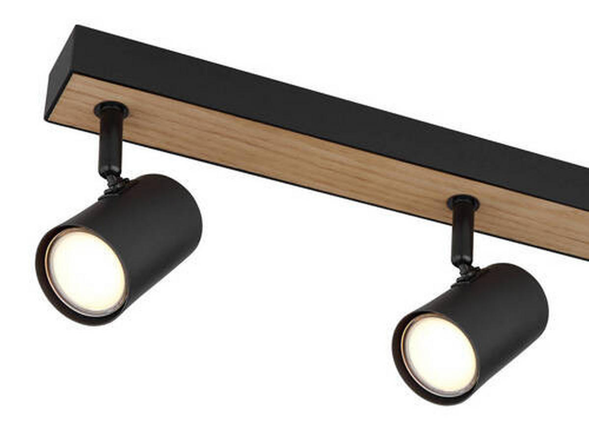 STRAHLER - Dunkelbraun/Schwarz, Natur, Holzwerkstoff/Metall (115/6/13,5cm) - Globo