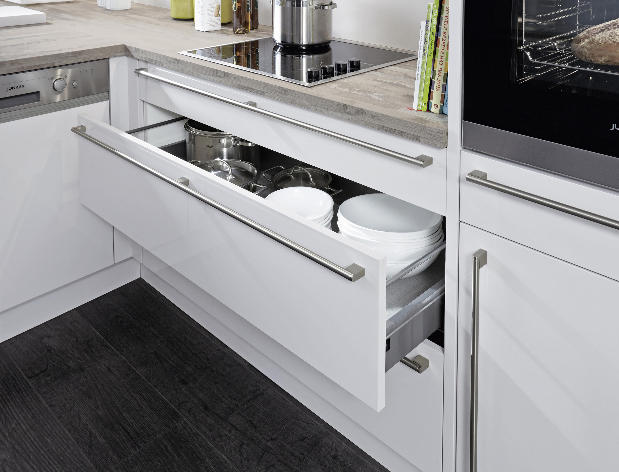 INBYGGNADSKÖK   - ljusgrå, Design, trämaterial - Celina