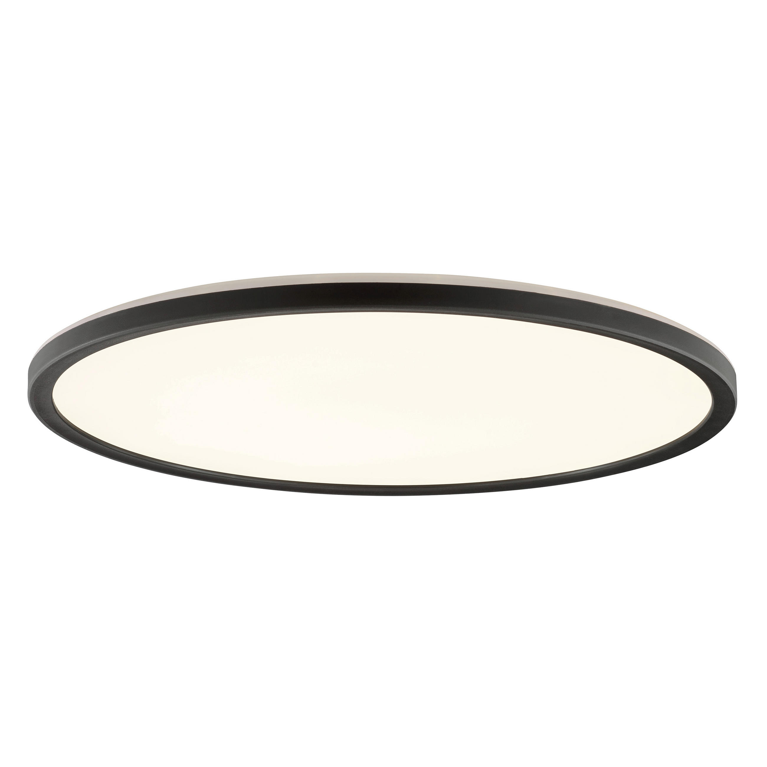 LED PLAFONJERA - bela/crna, Osnovno, plastika (42/2,9/42cm)