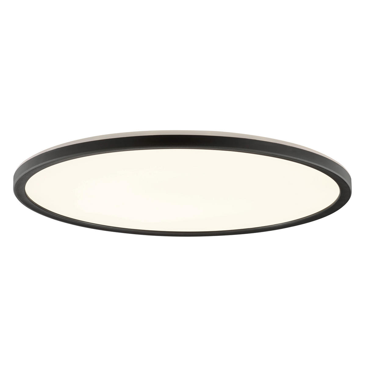 LED PLAFONJERA - bela/crna, Osnovno, plastika (42/2,9/42cm)