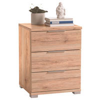 NOĆNI ORMARIĆ boje hrasta   - boje hrasta/boje kroma, Design, drvni materijal (46/61/42cm) - Boxxx