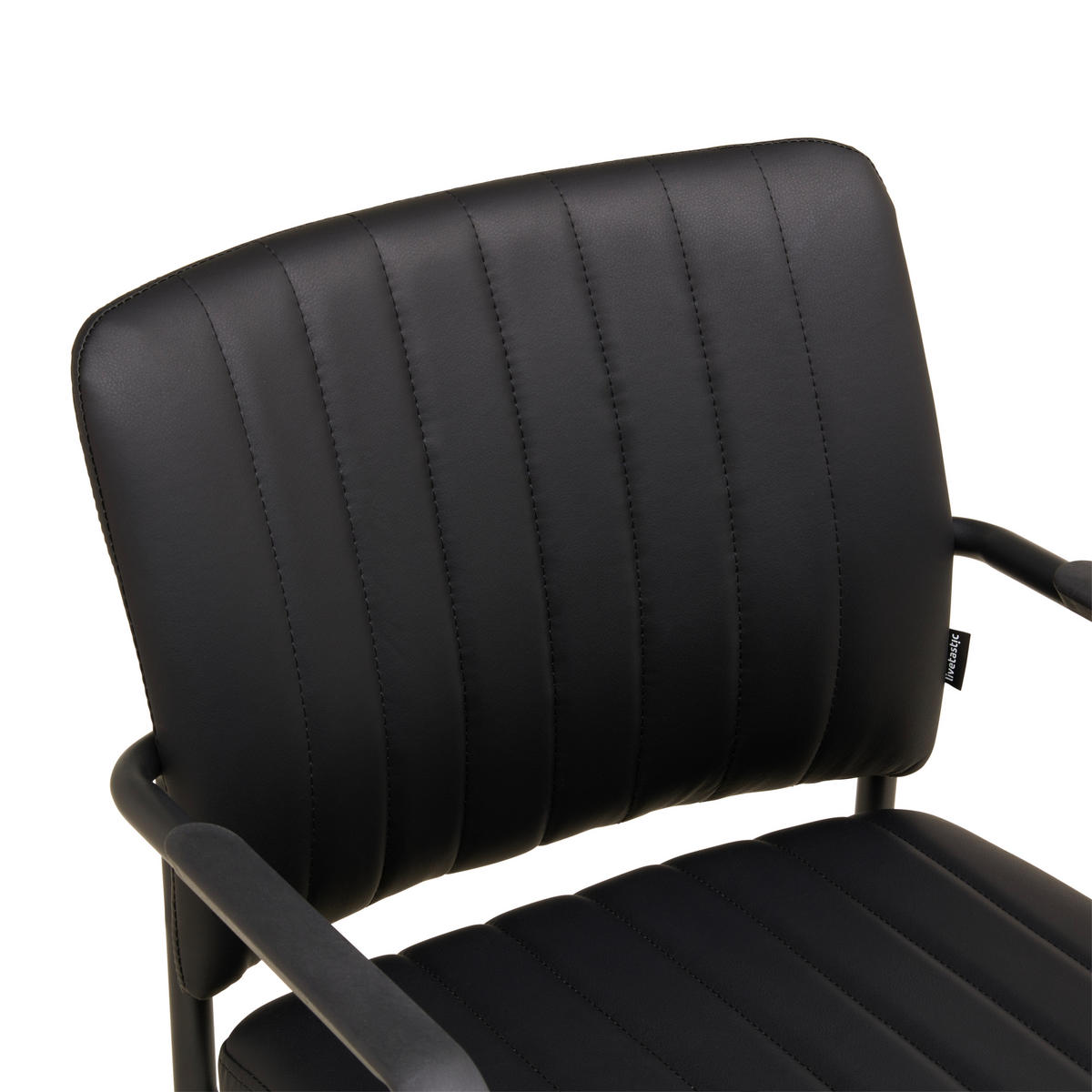 BESUCHERSTUHL  in Lederlook Schwarz  - Schwarz, LIFESTYLE, Holz/Kunststoff (56/81/63cm) - Livetastic